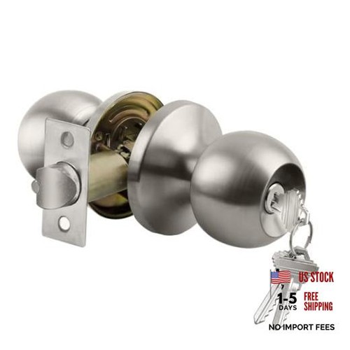 Keyed entry door knob with - door,