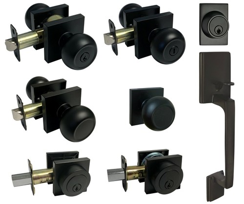 Matte black square - matte, door