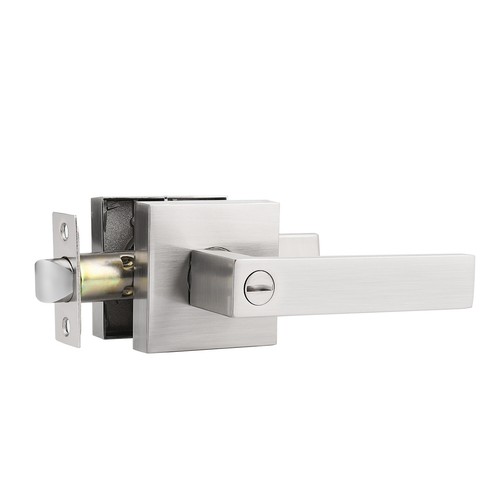 Brushed nickel entry lock - entry,
