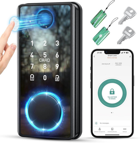 Keyless entry door lock with - entry,