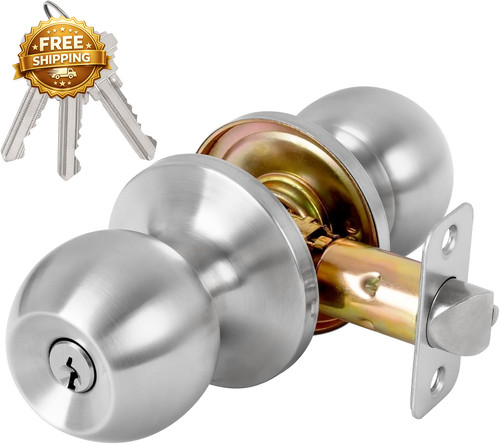 Keyed entry door knob - door,